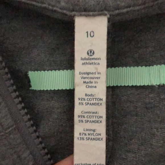 Lululemon light cotton hoodie size 10 light grey - Picture 8 of 12